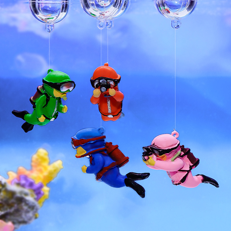 Aquarium Fish Hiding Places - Fish Tank Diver เครื่องประดับตกแต่งภูมิทัศน์ Aquarium ของขวัญยอดนิยมลอย,
