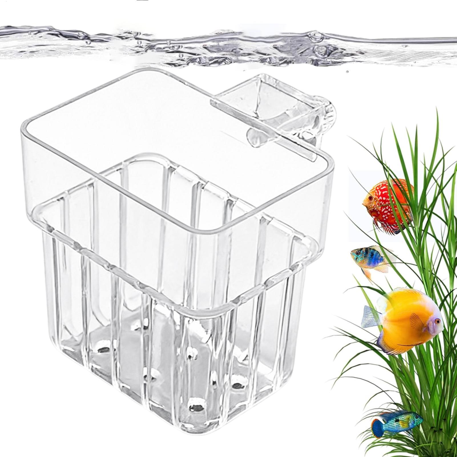 Aquarium Fish Pot - กระถางปลูกพืชแบบแขวนโปร่งใสสำหรับตู้ปลา ระบบไฮโดรโพนิกส์ ตกแต่งสถานที่ทำงานในร่ม ตกแต่งการเพาะปลูก