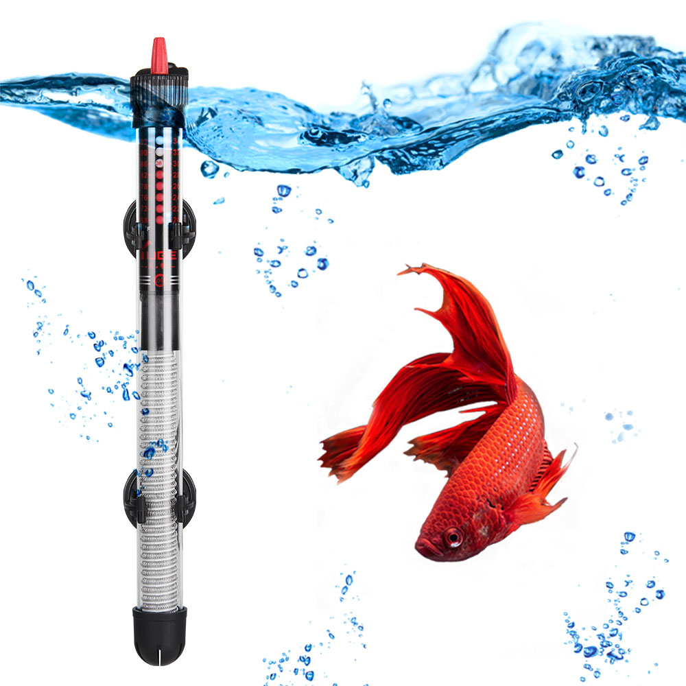 Aquarium Heater Submersible - 110 v-220 v ปรับอุณหภูมิเครื่องทําความร้อน Rod 25
