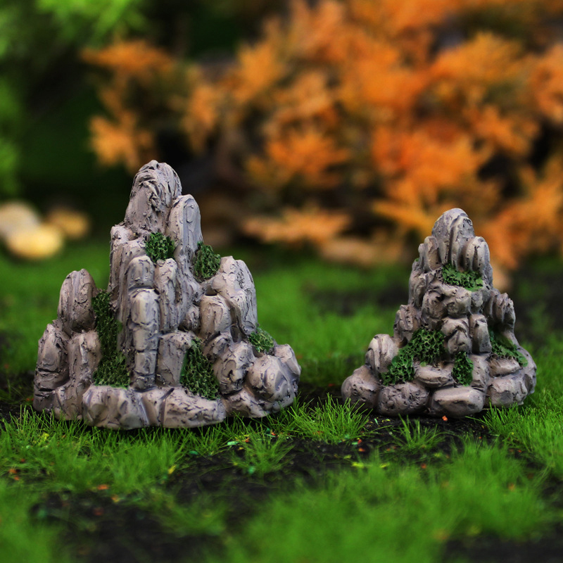 Aquarium Decoration Rock - หินจำลองขนาดเล็ก 1 ชิ้น ของตกแต่งสวนจิ๋ว บอนไซ ของเล่น