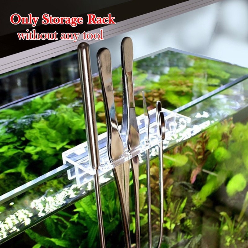 Aquarium Fish Buy - ชั้นเก็บเครื่องมือตู้ปลาใหม่1ชิ้นที่ยึดอะคริลิกสำหรับแหนบมีดโกนที่ยึดเครื่องมือทำความสะอาดตู้ปลาน้ำหญ้า