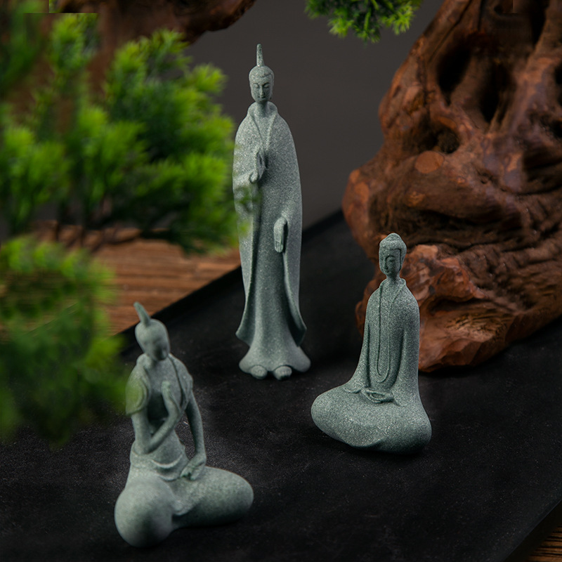 Aquarium Fish Small - Mini พระสงฆ์Figurines GardenพระพุทธรูปZenรูปปั้นทิเบตพระพุทธรูปFigurinesสวนเครื่องประดับสมาธิAquariumตกแต่ง