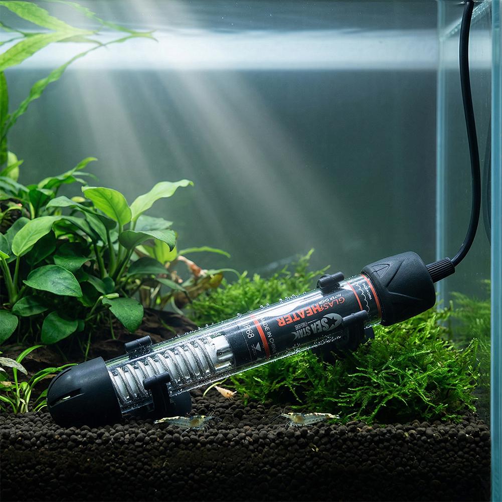Aquarium Heater Submersible - แท่งทำความร้อนปรับอุณหภูมิได้สำหรับตู้ปลา 25-300 วัตต์ แบบจุ่มใต้น้ำ พร้อมปลั๊กแบบ EU