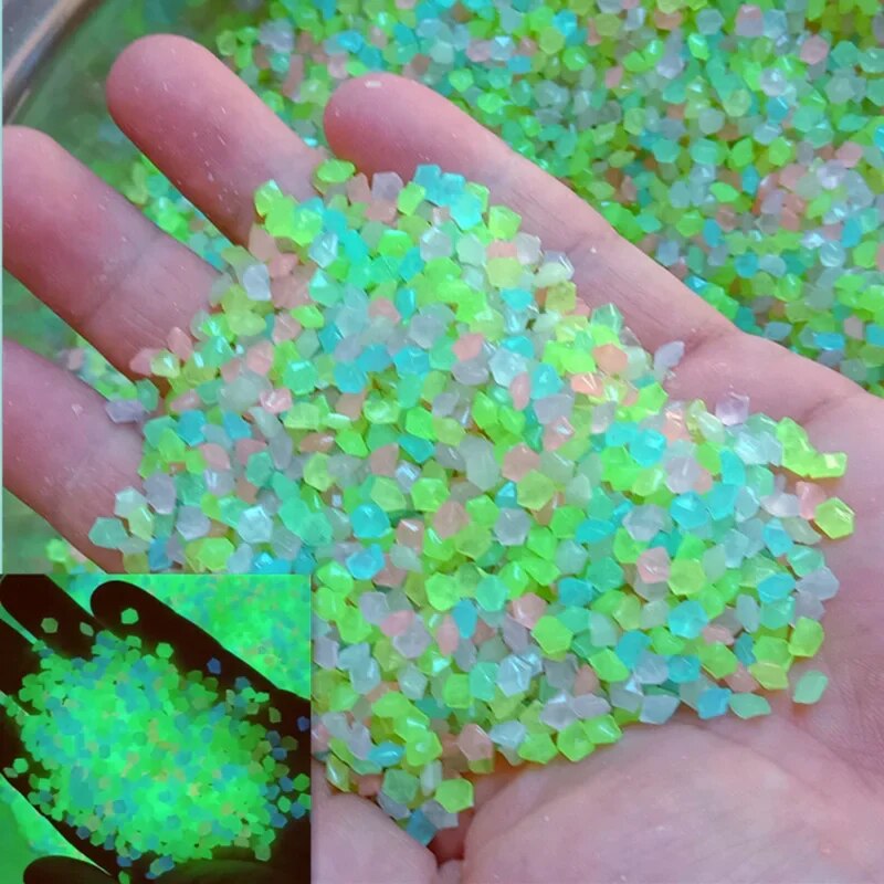 Aquarium Decoration Rock - 1000ชิ้น3-5มม. ทรายเรืองแสงในก้อนกรวดสีเข้มหินสวนบ้านทางเดินกลางแจ้งสนามหญ้าตู้ปลาตกแต่ง