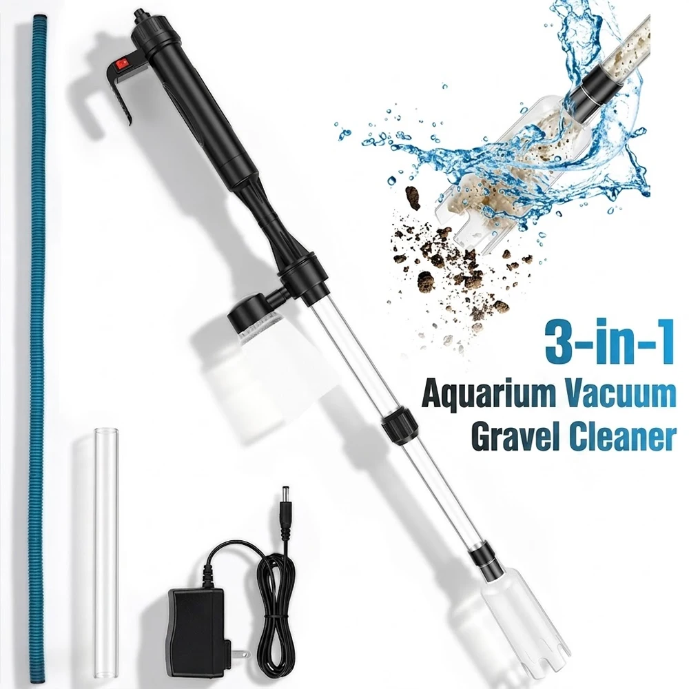 Gravel Vacuum Cleaner - เครื่องดูดทำความสะอาดกรวดในตู้ปลา 3 in 1 พร้อมฟังก์ชั่นเปลี่ยนน้ำ ล้างทราย