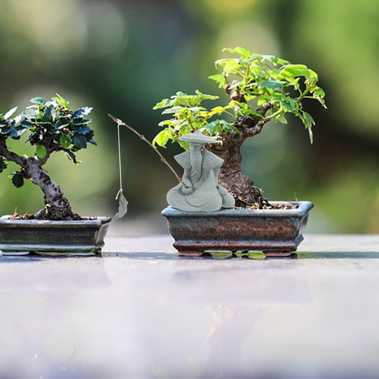 Aquarium Fish Small - รูปปั้นชาวประมงเรซินขนาดเล็ก ของตกแต่งสวนญี่ปุ่น ตกแต่งตู้ปลา อควาเรียม บอนไซ ตกแต่งภายในและภายนอกอาคาร