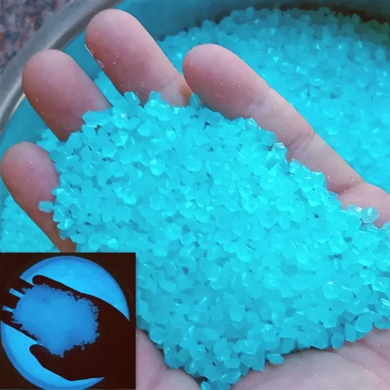 Aquarium Decoration Rock - 1000 ชิ้น 3-5 มิลลิเมตรทรายเรืองแสงใน Dark Pebbles
