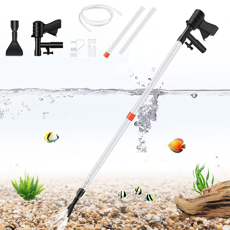 Gravel Vacuum Cleaner - ปั๊มเปลี่ยนน้ำตู้ปลา อุปกรณ์ทำความสะอาดตู้ปลา เครื่องดูดน้ำ เครื่องเปลี่ยนทรายกรวด ปั๊มกรองแบบไซฟอน แบบใช้มือ