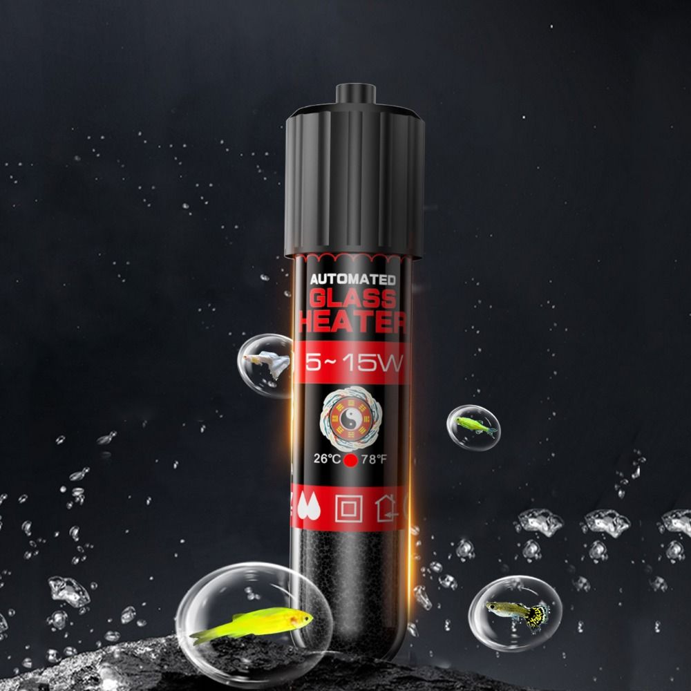 Aquarium Heater Submersible - 5/10/15W เครื่องทำความร้อนแบบจุ่มใต้น้ำ USB เครื่องทำความร้อนอัตโนมัติสำหรับตู้ปลา อุณหภูมิคงที่ 26