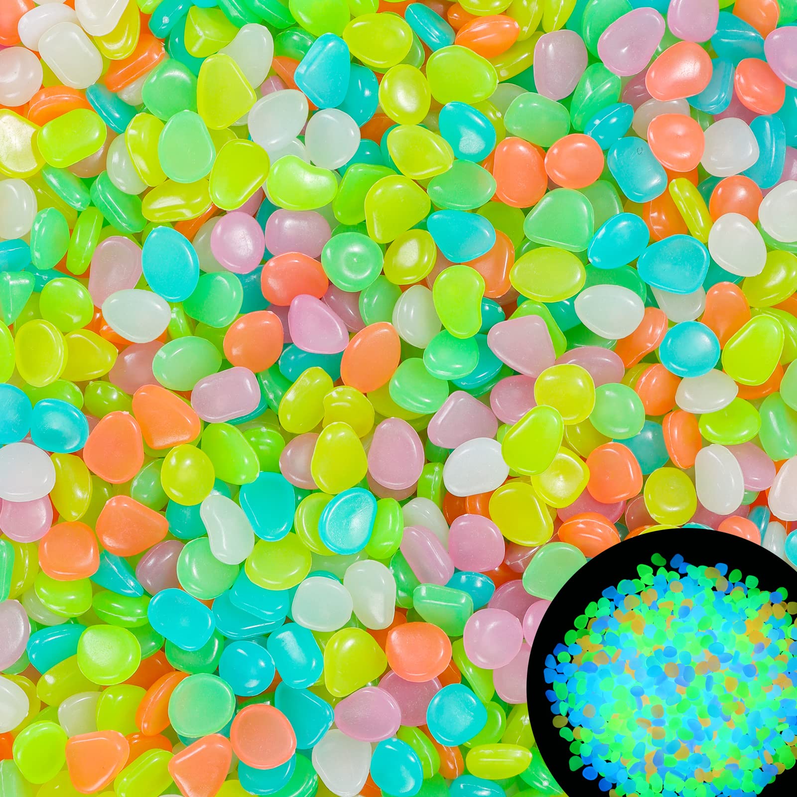 Aquarium Decoration Rock - 100 ชิ้น Glow in the Dark