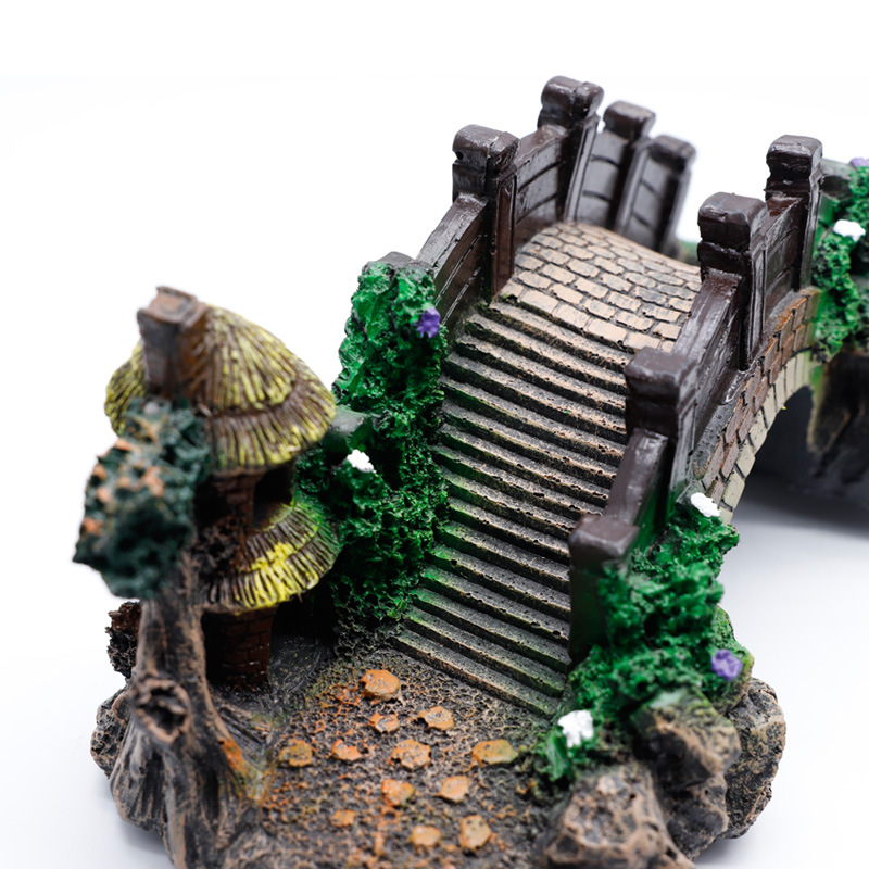 Aquarium Fish Bridge - Aquarium Fish Tank ตกแต่ง Vintage สะพานภูมิทัศน์เครื่องประดับ