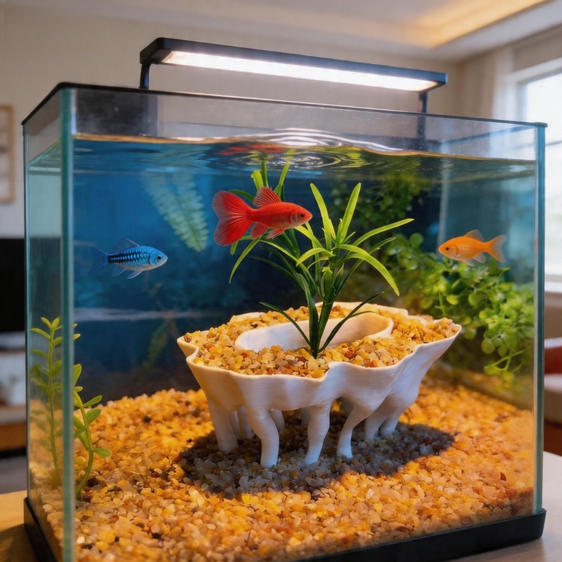 Aquarium Fish Pot - พืชน้ำพิมพ์สามมิติรูปทรงรากไม้ พร้อมกระถางต้นไม้ที่ใช้เป็นของตกแต่งตู้ปลาด้วย