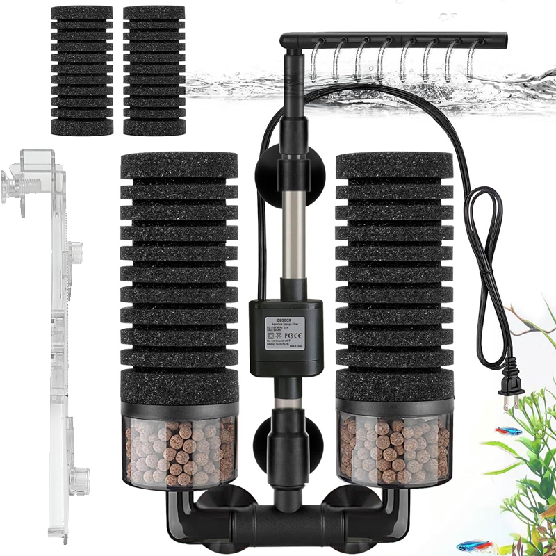 Aquarium Fish Ball - 3-IN-1 คลิปบนไฟฟ้าฟองน้ํากรอง SILENCE Submersible Fish TANK