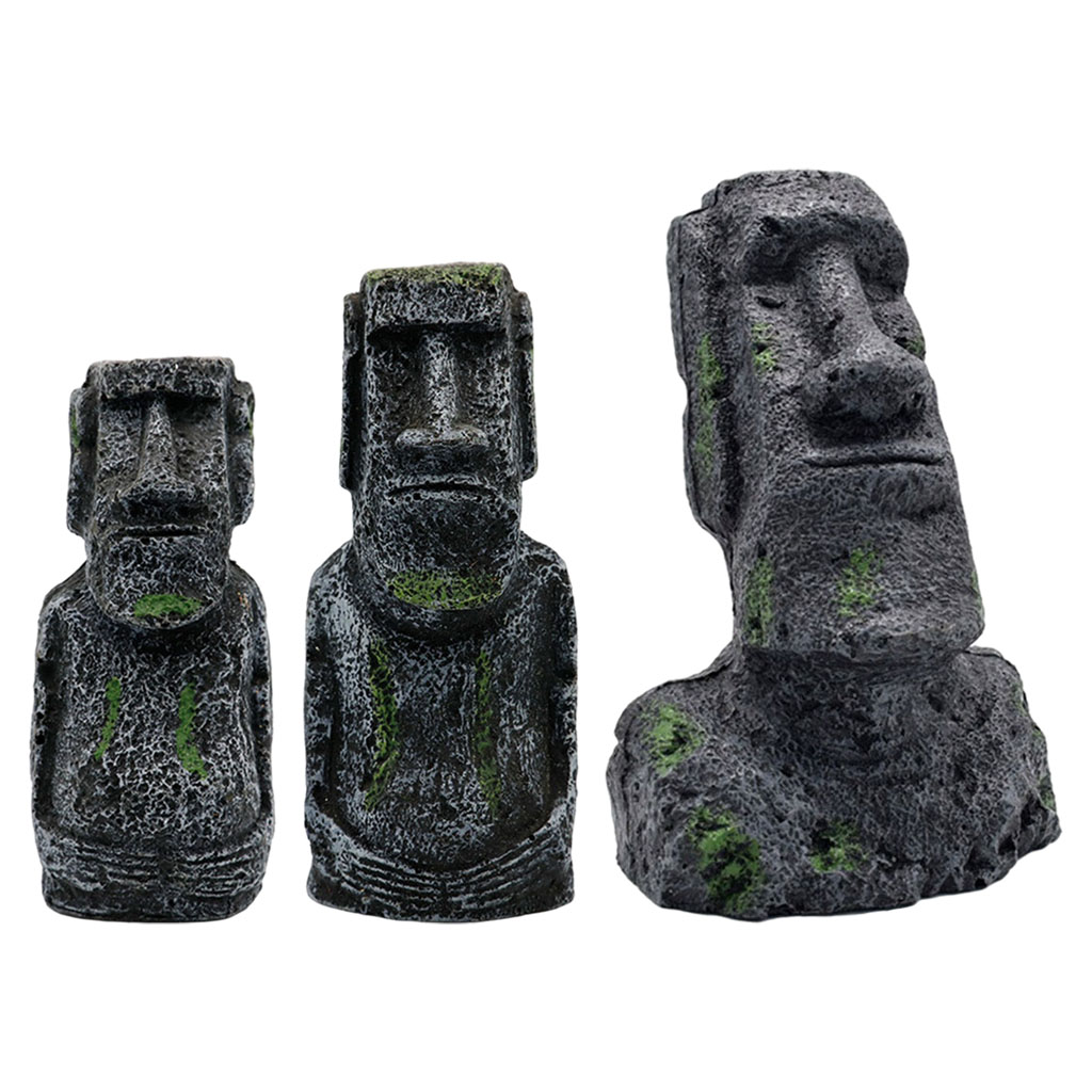 Aquarium Moai รูปปั้นเกาะอีสเต - Aquarium Fish Pot บทวิจารณ์และราคา