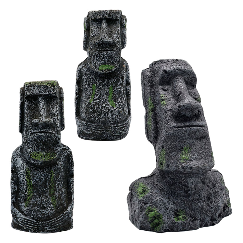 Aquarium Moai รูปปั้นเกาะอีสเต - Aquarium Fish Pot บทวิจารณ์และราคา