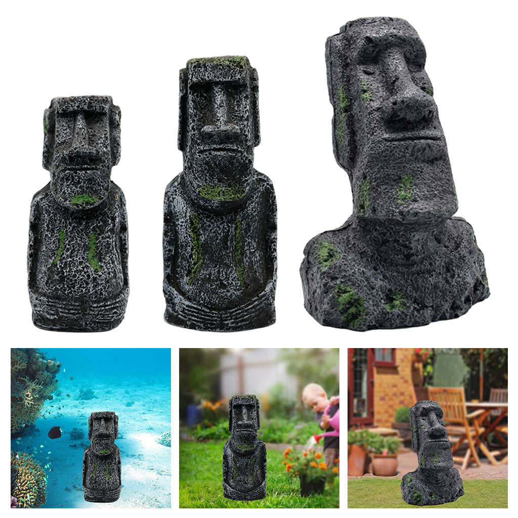 Aquarium Moai รูปปั้นเกาะอีสเต - Aquarium Fish Pot บทวิจารณ์และราคา