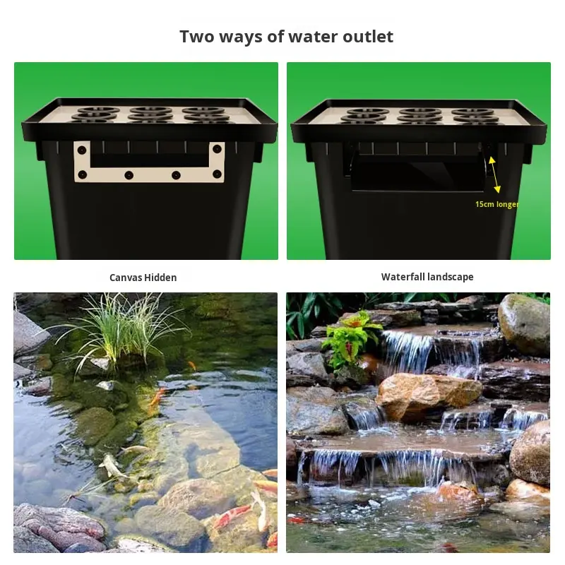 ระบบกรองน้ำตกสำหรับบ่อปลาในสวน - Aquarium Fish In Pond บทวิจารณ์และราคา