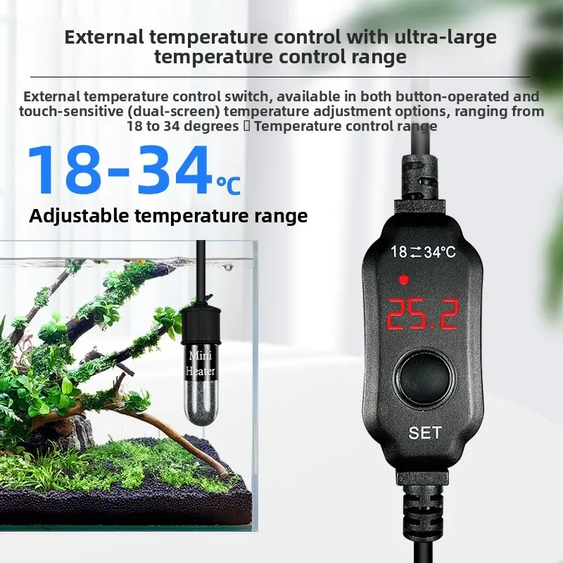 แท่งทำความร้อนตู้ปลาขนาดเล็กแบ - Aquarium Heater Submersible บทวิจารณ์และราคา