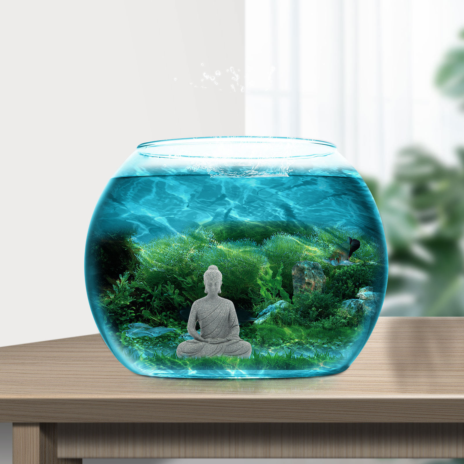 พระพุทธรูปขนาดเล็ก ทำจากเรซิ่น - Aquarium Fish Small บทวิจารณ์และราคา