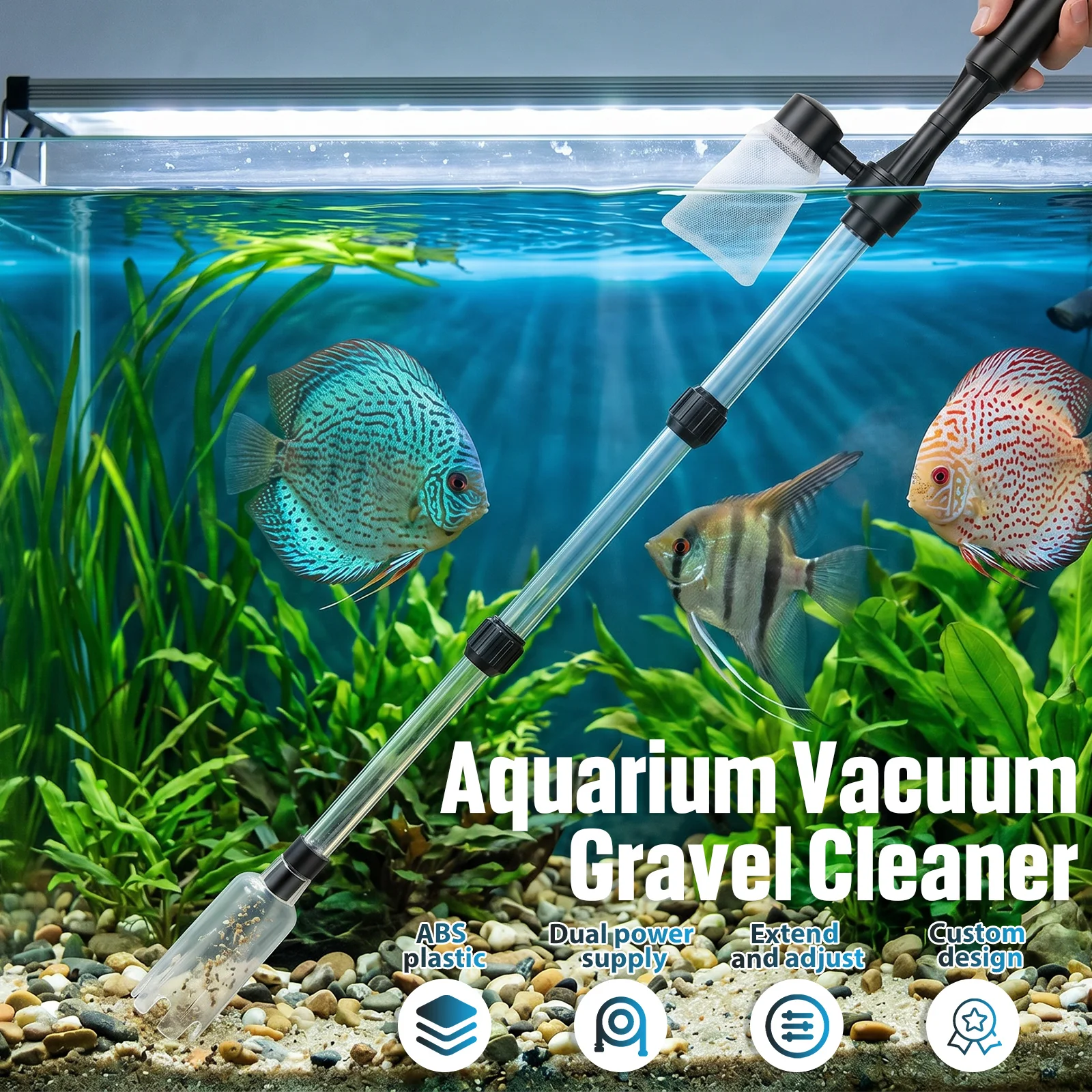 เครื่องดูดทำความสะอาดกรวดในตู้ - Gravel Vacuum Cleaner บทวิจารณ์และราคา