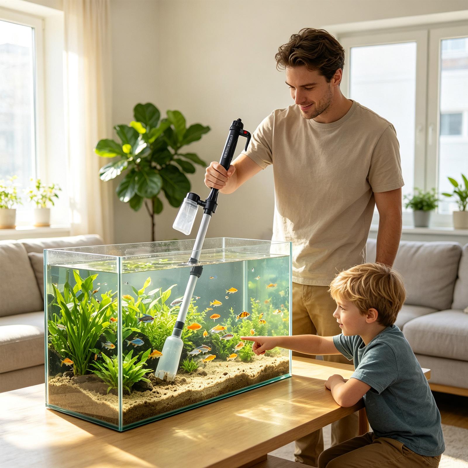 เครื่องดูดฝุ่นกรวดตู้ปลาแบบปรั - Gravel Vacuum Cleaner บทวิจารณ์และราคา