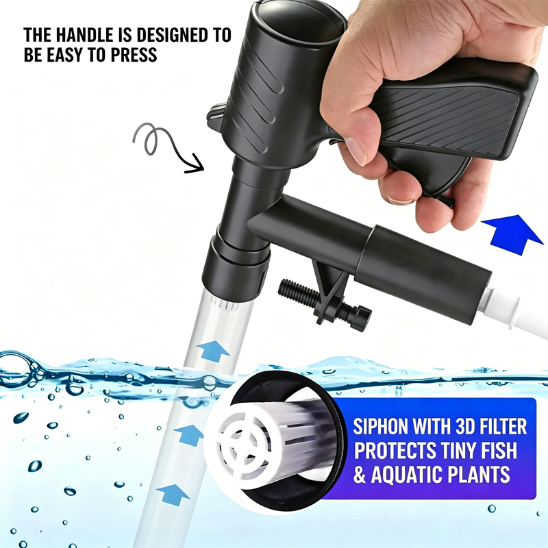 ปั๊มเปลี่ยนน้ำตู้ปลา อุปกรณ์ทำ - Gravel Vacuum Cleaner บทวิจารณ์และราคา