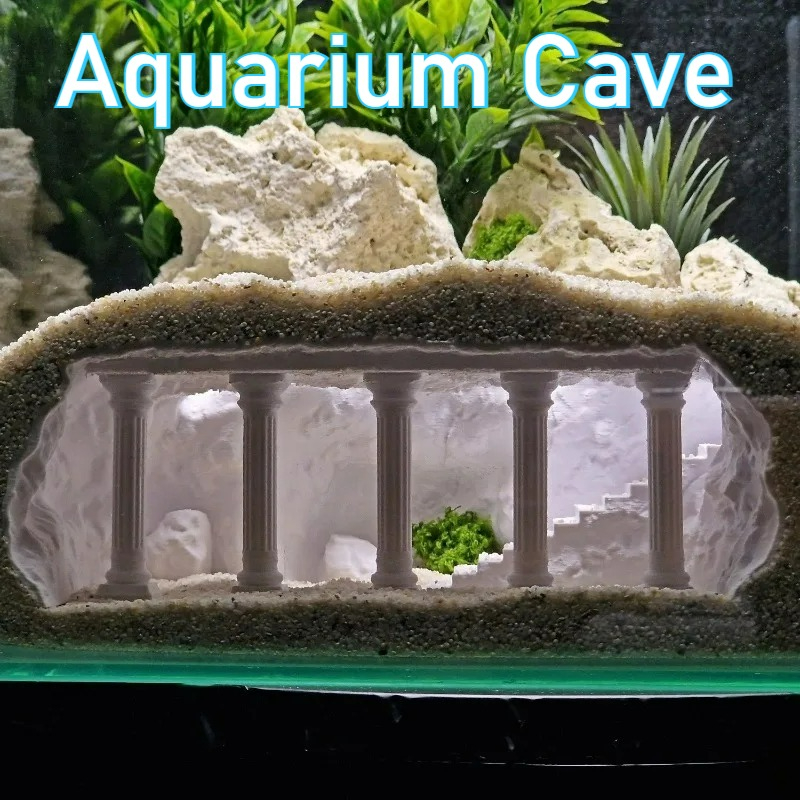 ถ้ำตู้ปลาพิมพ์ 3 มิติ, เสาโรมั - Aquarium Fish Hiding Places บทวิจารณ์และราคา