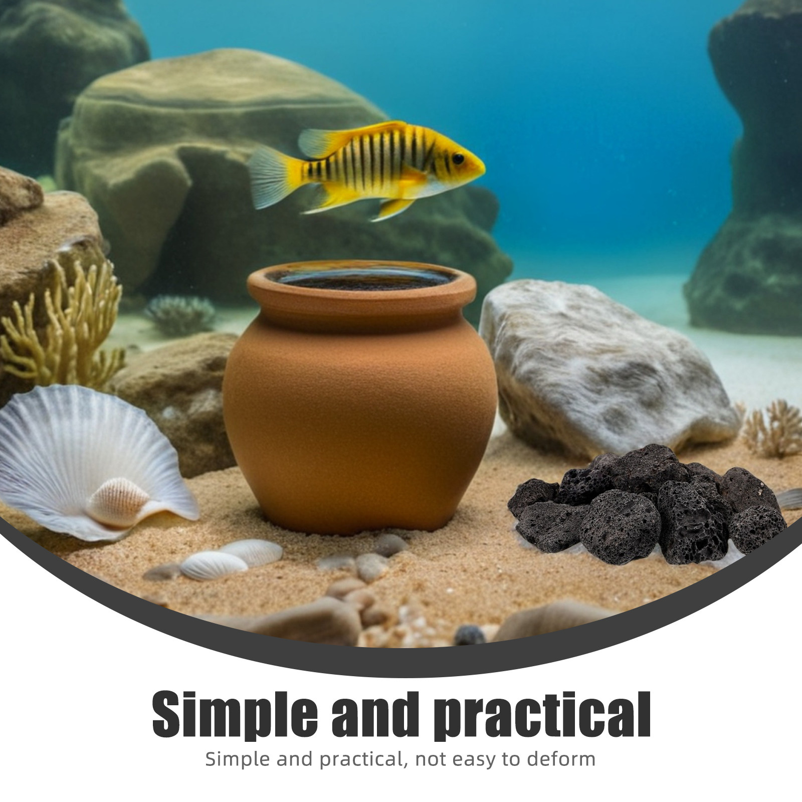 หินตกแต่งภูเขาไฟ 1 แพ็ค สำหรับ - Aquarium Fish Pot บทวิจารณ์และราคา