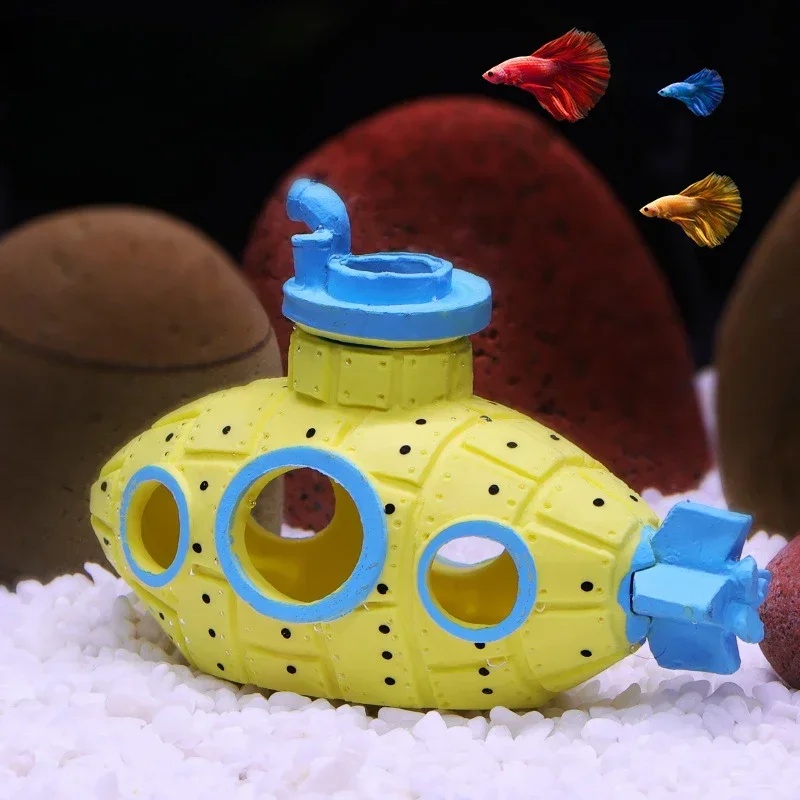 ของตกแต่งเรซิ่นรูปเรือดำน้ำสำห - Aquarium Fish Hiding Places บทวิจารณ์และราคา