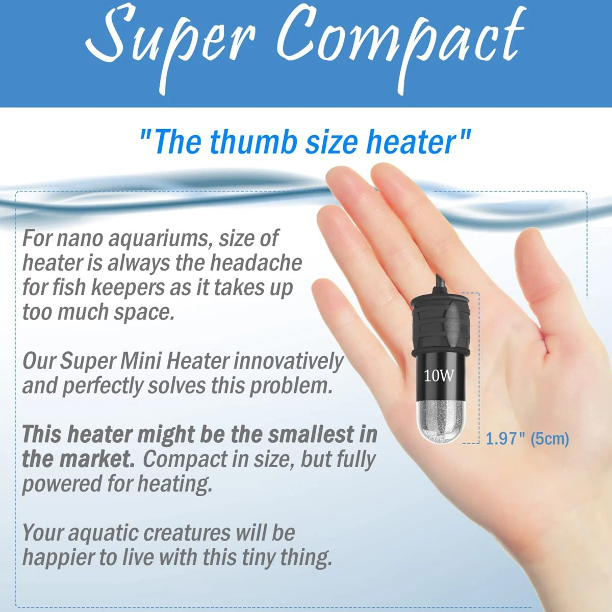 แท่งทําความร้อนตู้ปลาแบบปรับได - Aquarium Heater Submersible บทวิจารณ์และราคา