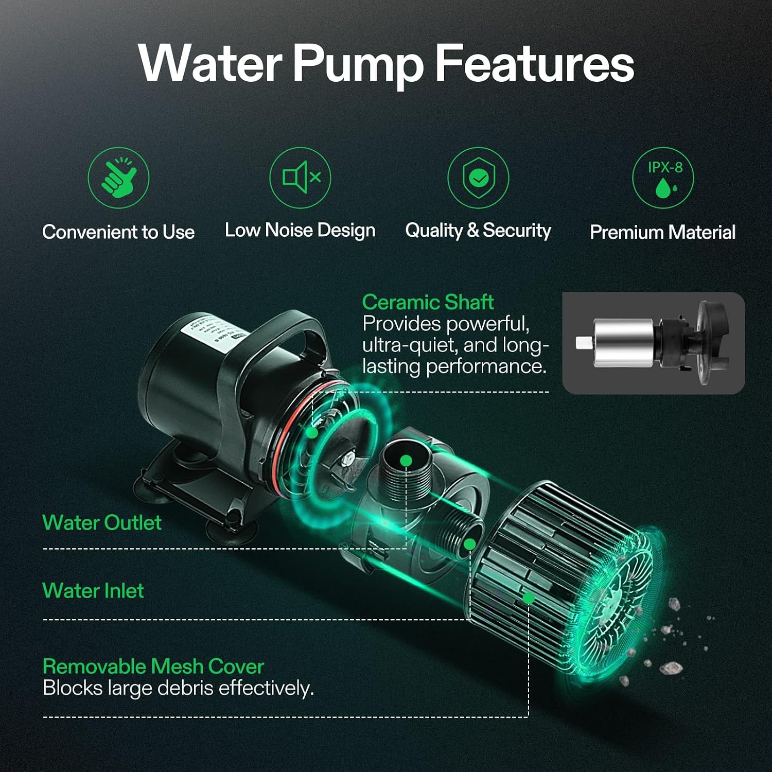 ปั๊มน้ำใต้น้ำ 1600GPH สำหรับบ่ - Aquarium Fish In Pond บทวิจารณ์และราคา