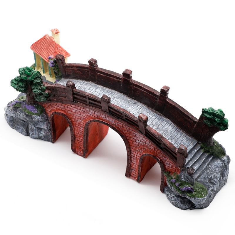 Aquarium Fish Tank ตกแต่ง Vint - Aquarium Fish Bridge บทวิจารณ์และราคา