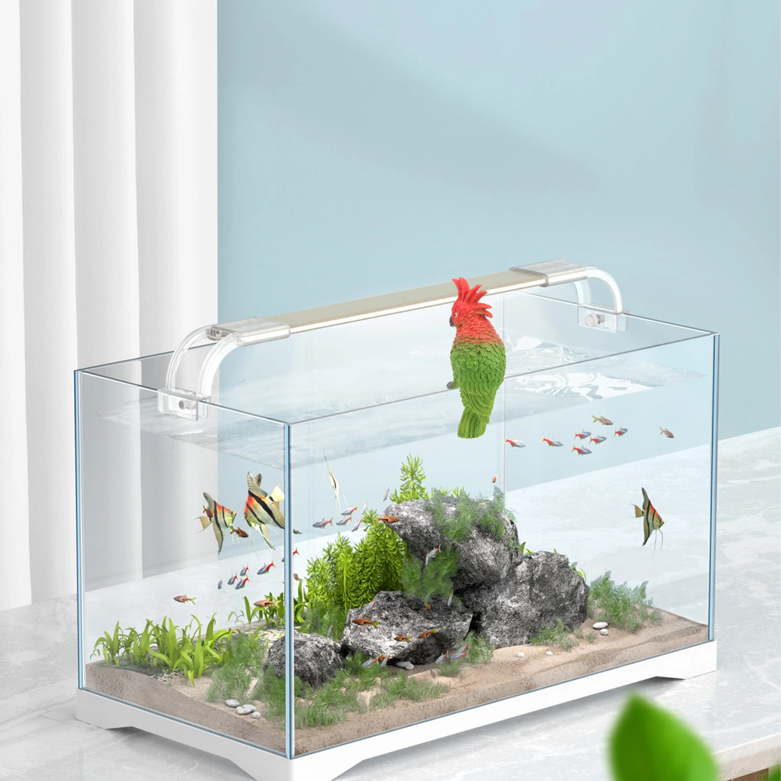 ตู้ปลาแขวนผนังรูปนกแก้วขนาดเล็ - Aquarium Fish Parrot บทวิจารณ์และราคา