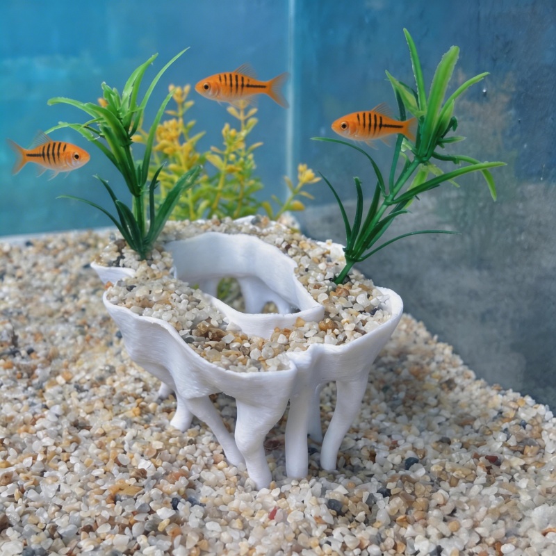 พืชน้ำพิมพ์สามมิติรูปทรงรากไม้ - Aquarium Fish Pot บทวิจารณ์และราคา
