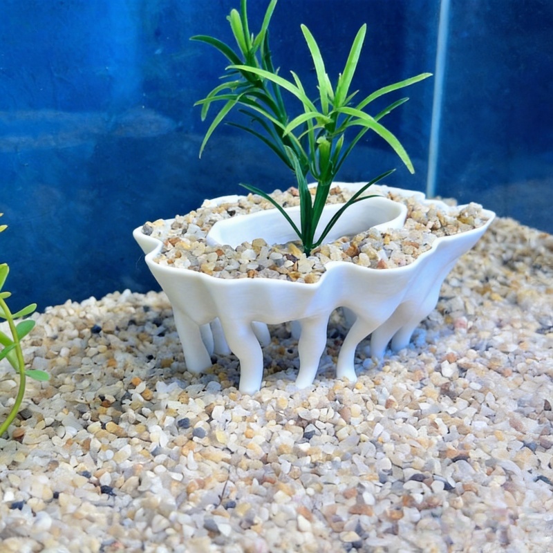 พืชน้ำพิมพ์สามมิติรูปทรงรากไม้ - Aquarium Fish Pot บทวิจารณ์และราคา