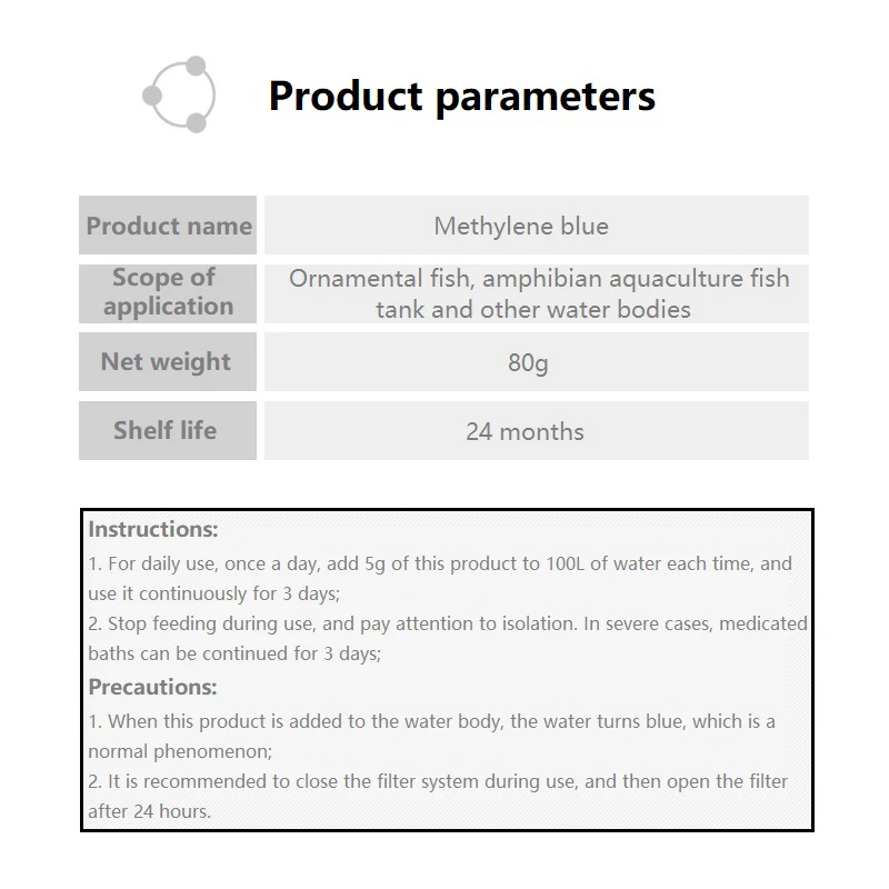 ปลาสวยงามสีฟ้า Methylene สำหรั - Aquarium Fish Medicine บทวิจารณ์และราคา