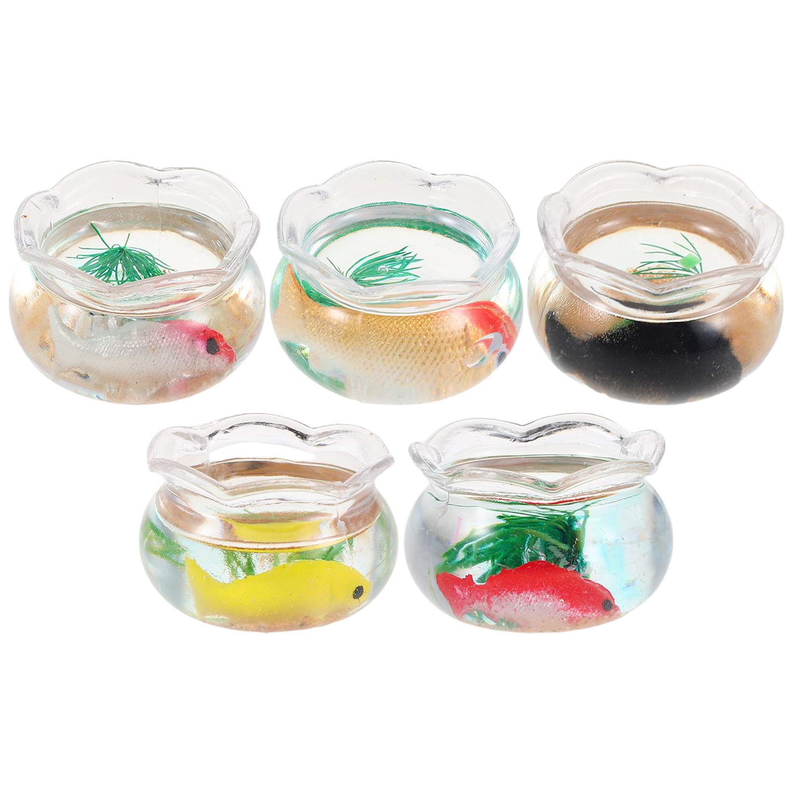 ตู้ปลาขนาดเล็กทรงกลม 5 ชิ้น สำ - Aquarium Fish Small บทวิจารณ์และราคา