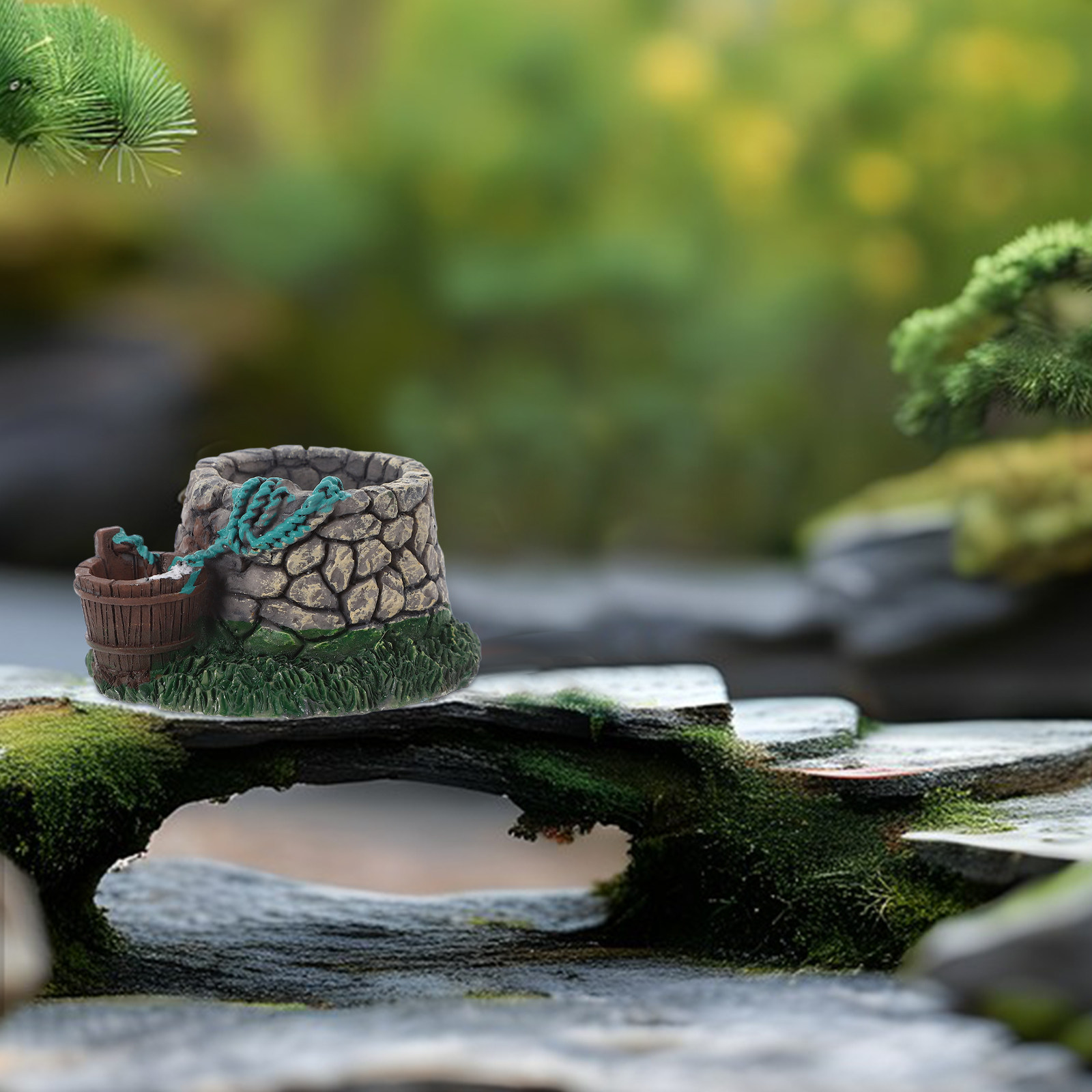 สวนจิ๋วเรซินตกแต่งตู้ปลา บ้านจ - Aquarium Fish Bridge บทวิจารณ์และราคา